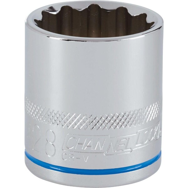 Channellock 1/2 In. Drive 28 mm 12-Point Shallow Metric Socket 351059 - main